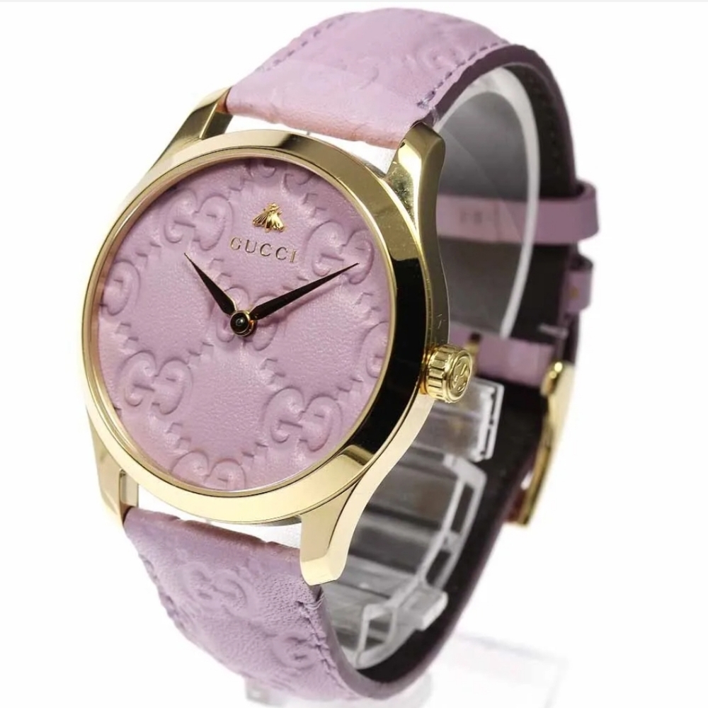 ITALIAN LUXURY PiNK QUILTED  GUCCI WATCH ⌚️